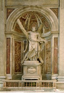 Statue de Saint André, à la base des quatre piliers soutenant le dôme, 1629-40